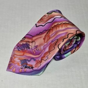 J. Garcia Tie 100% Silk Duck Worm Alarm Watercolor Collection Artist Proof No. 3